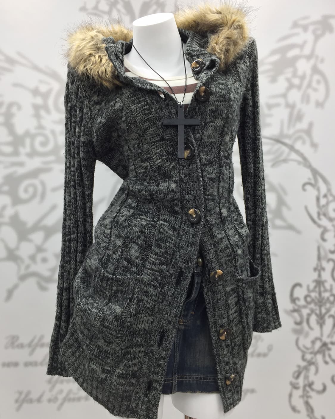 00's archive wolf-jaw knit cardigan 상품이미지6