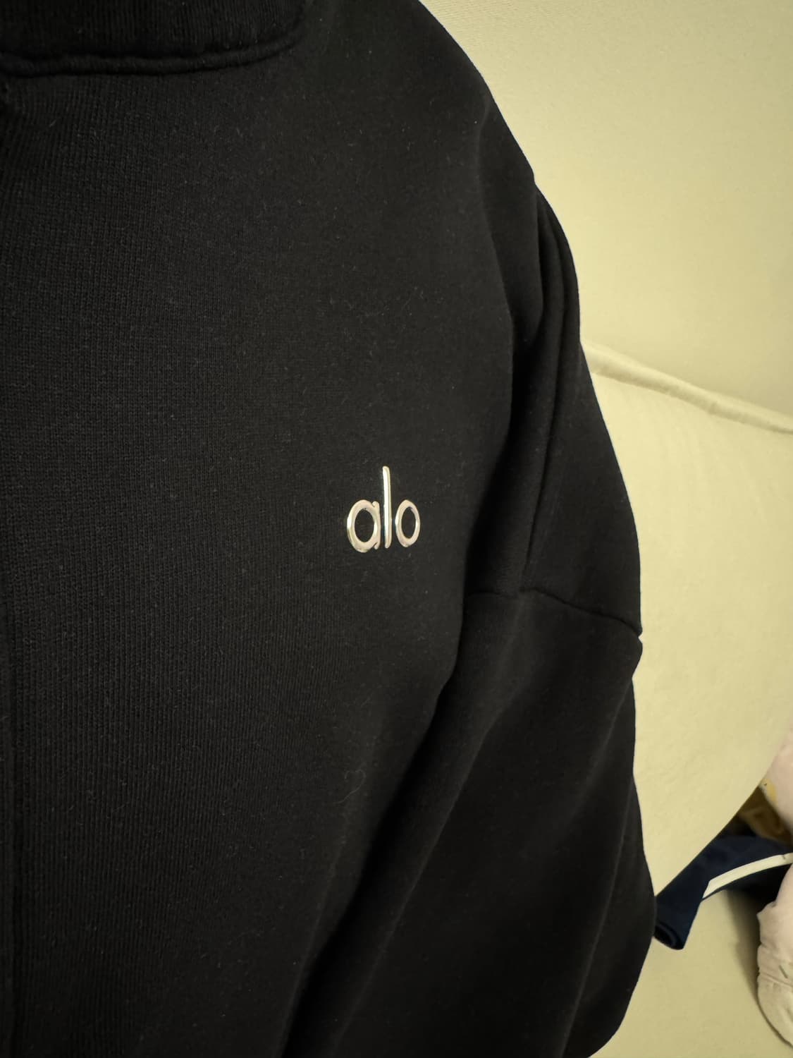 ALO 알로 요가 반집업 맨투맨 블랙 L 상품이미지3