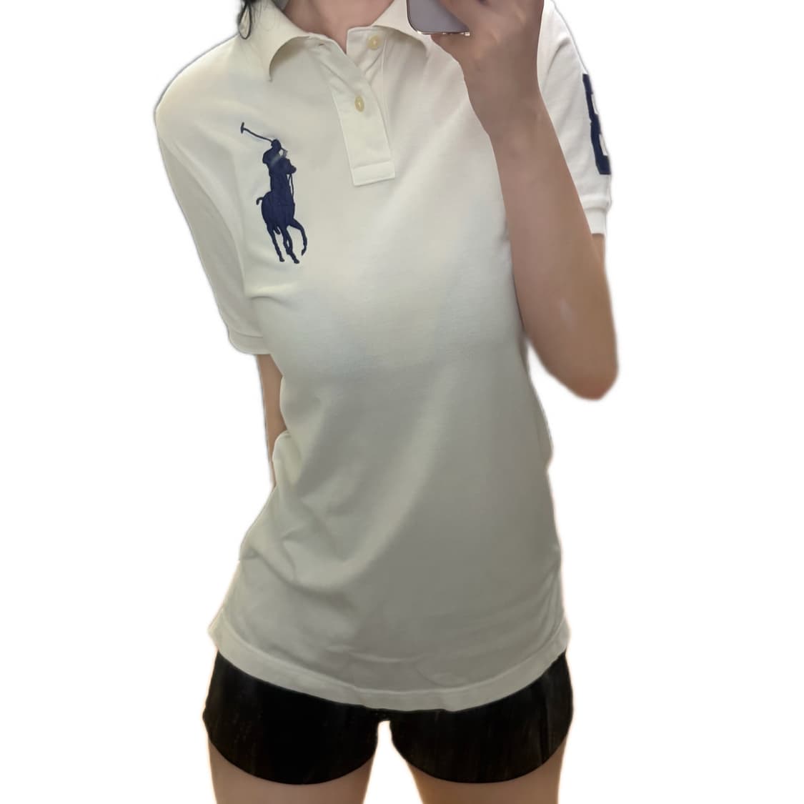 정품)폴로 빅포니 커스텀핏 화이트 카라티 PK 상품이미지1