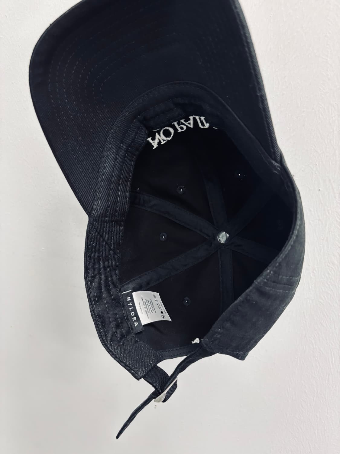 나일로라(NYLORA) 자수 볼캡 블랙 상품이미지3