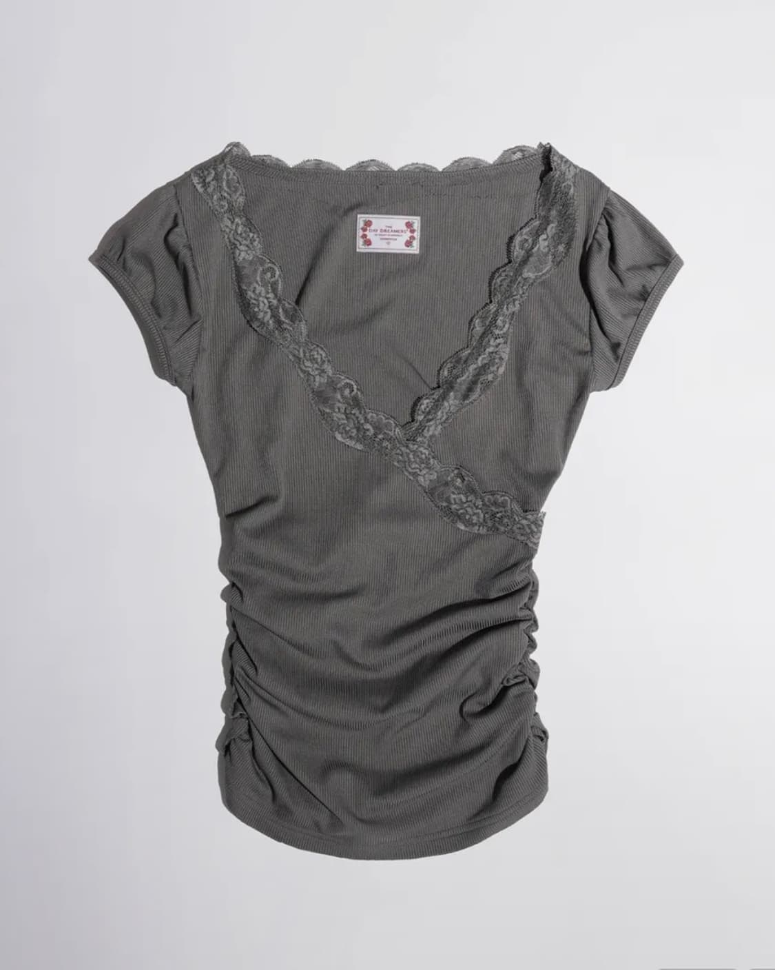 스컬프터 레이스 트림 랩 티 (lace trim wrap tee) 상품이미지2