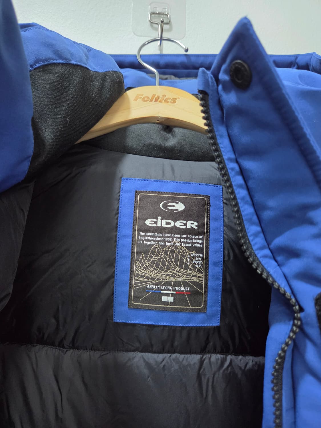 아이더 블루 패딩 점퍼 L 라지 상품이미지4