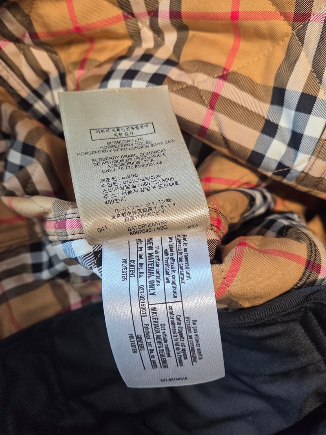 버버리 퀼팅 프랭크비 블랙 M 상품이미지8