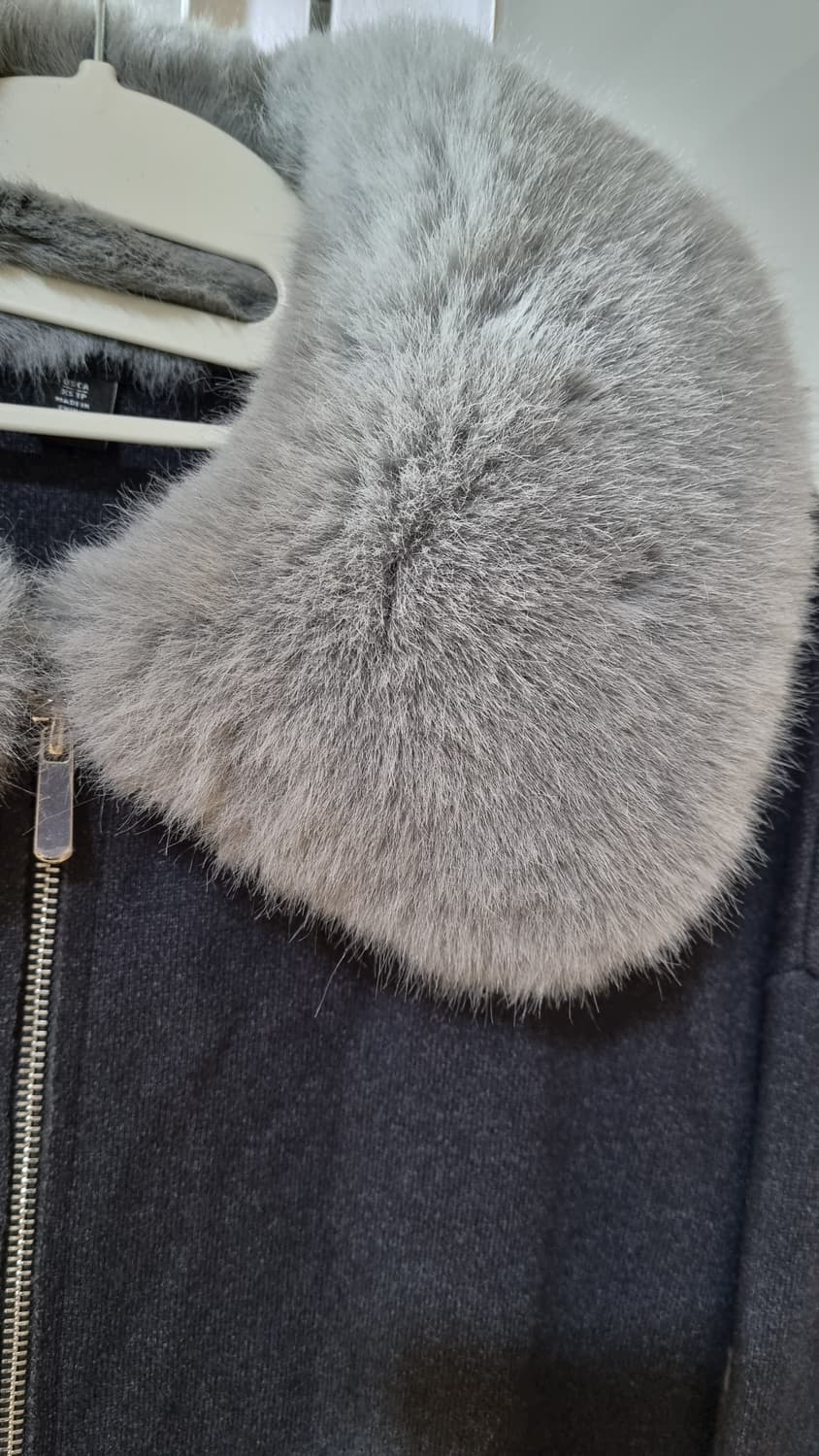 그레이 퍼 카라 집업 상품이미지2