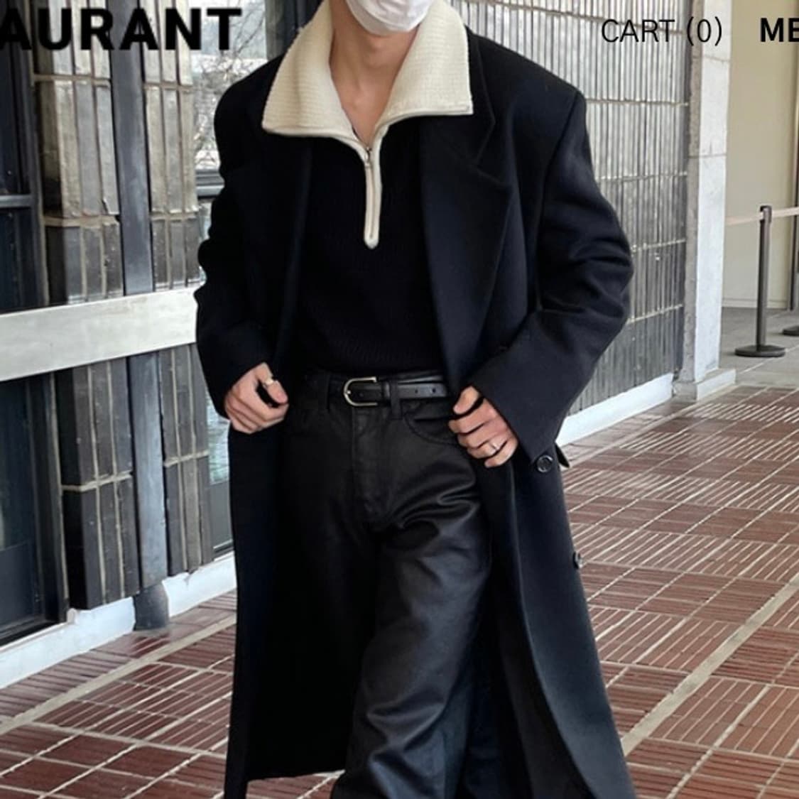 (OS) 로랑051 빅카라 니트 집업 상품이미지3