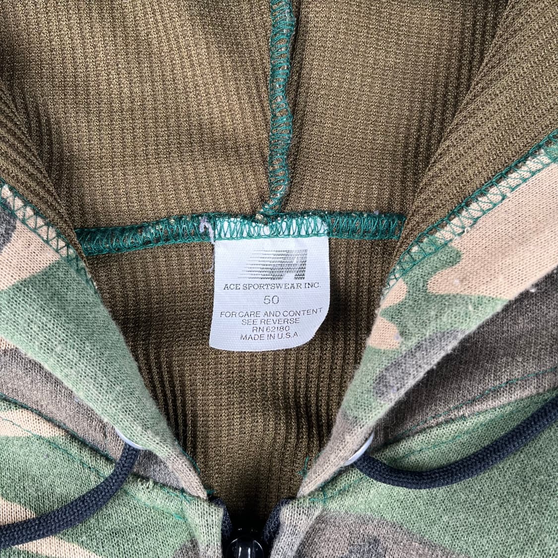 빈티지 카모 라이트웨이트 써멀 후드집업 상품이미지3