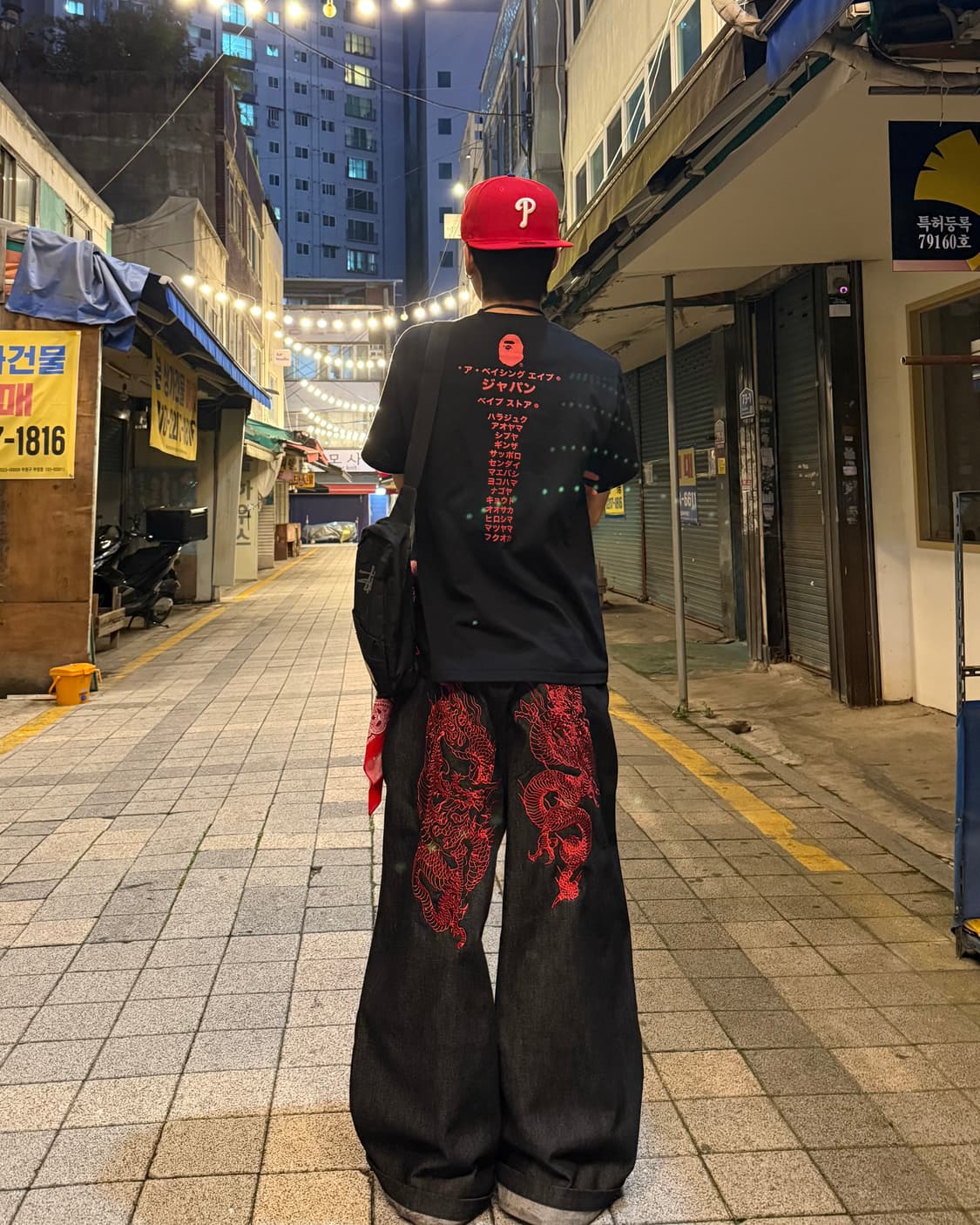 (L)베이프 재팬 가타카나 반팔 상품이미지3