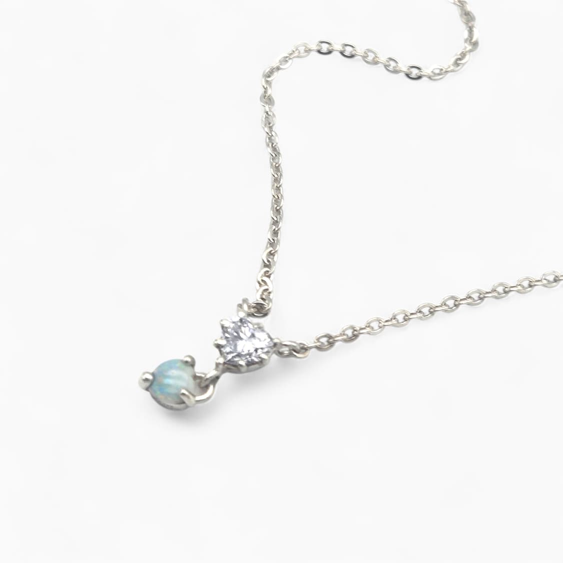 안나수이 하트 펜던트 실버 목걸이 (랩다이아 세팅) 상품이미지6