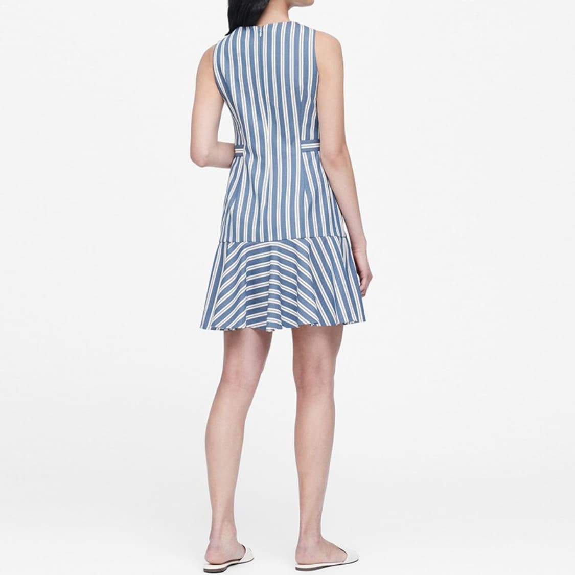 바나나리퍼블릭 스트라이프 페플럼원피스 55 새상품 상품이미지2