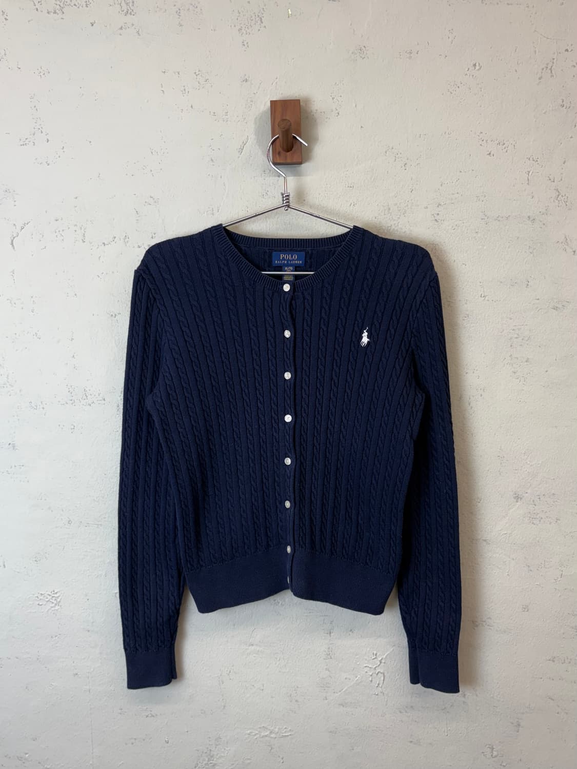 폴로랄프로렌 큐알 인증 걸즈 네이비 니트 가디 상품이미지1
