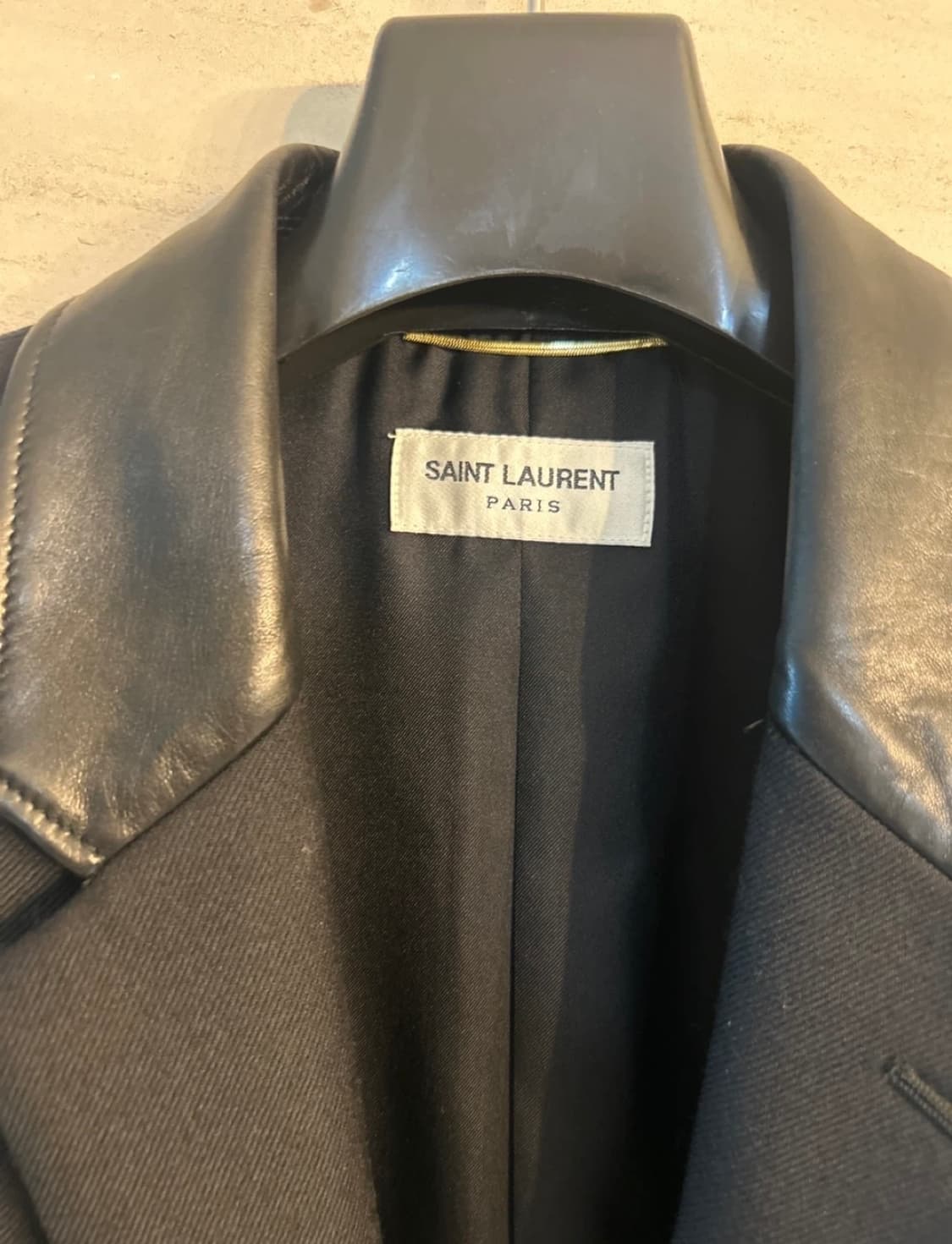 생로랑 19fw 레더카라 테일러드 블레이저 웨스턴 F38 사이즈 상품이미지3
