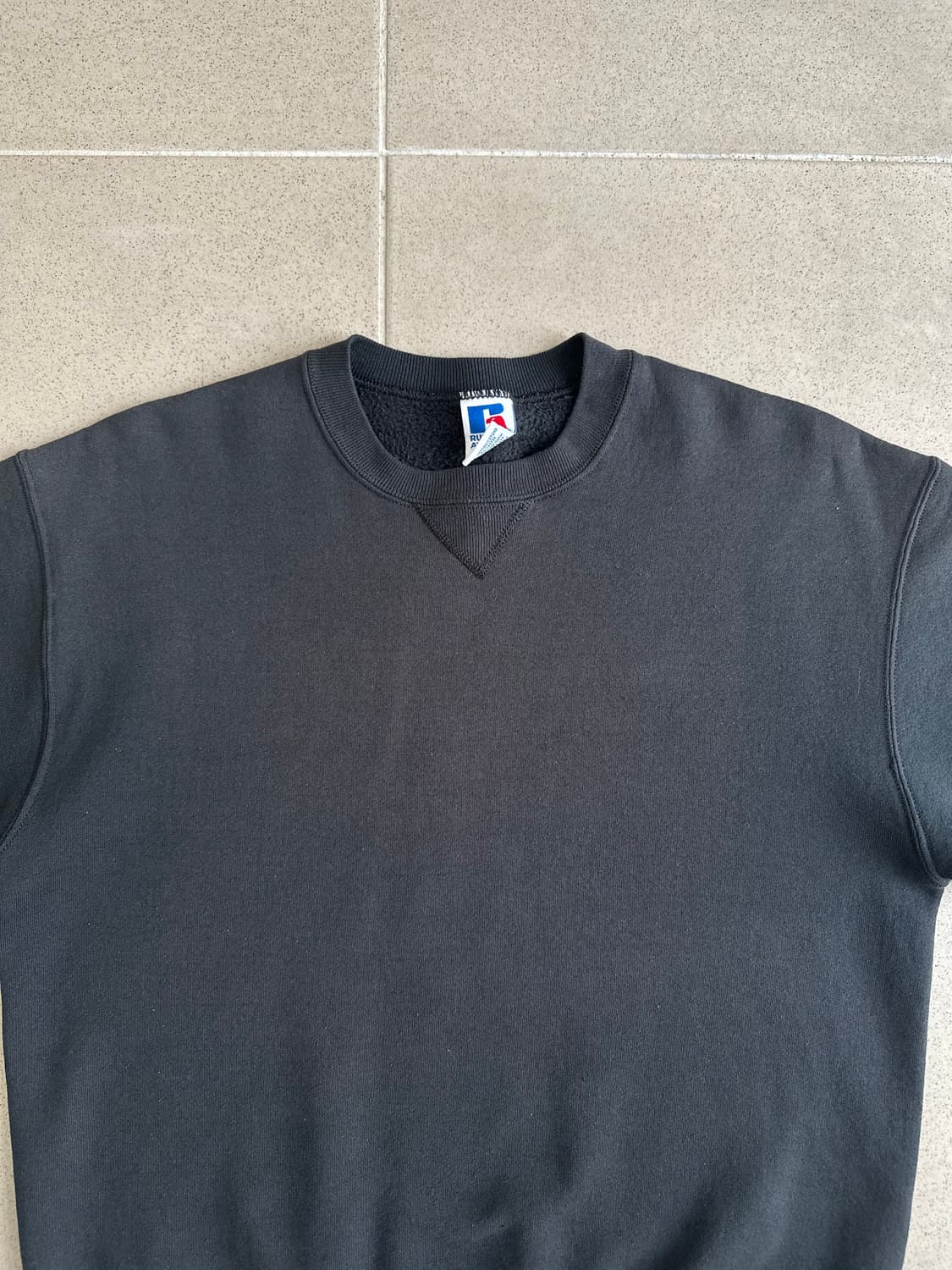 90s 빈티지 러셀 스웻셔츠 블랙 L USA 상품이미지3