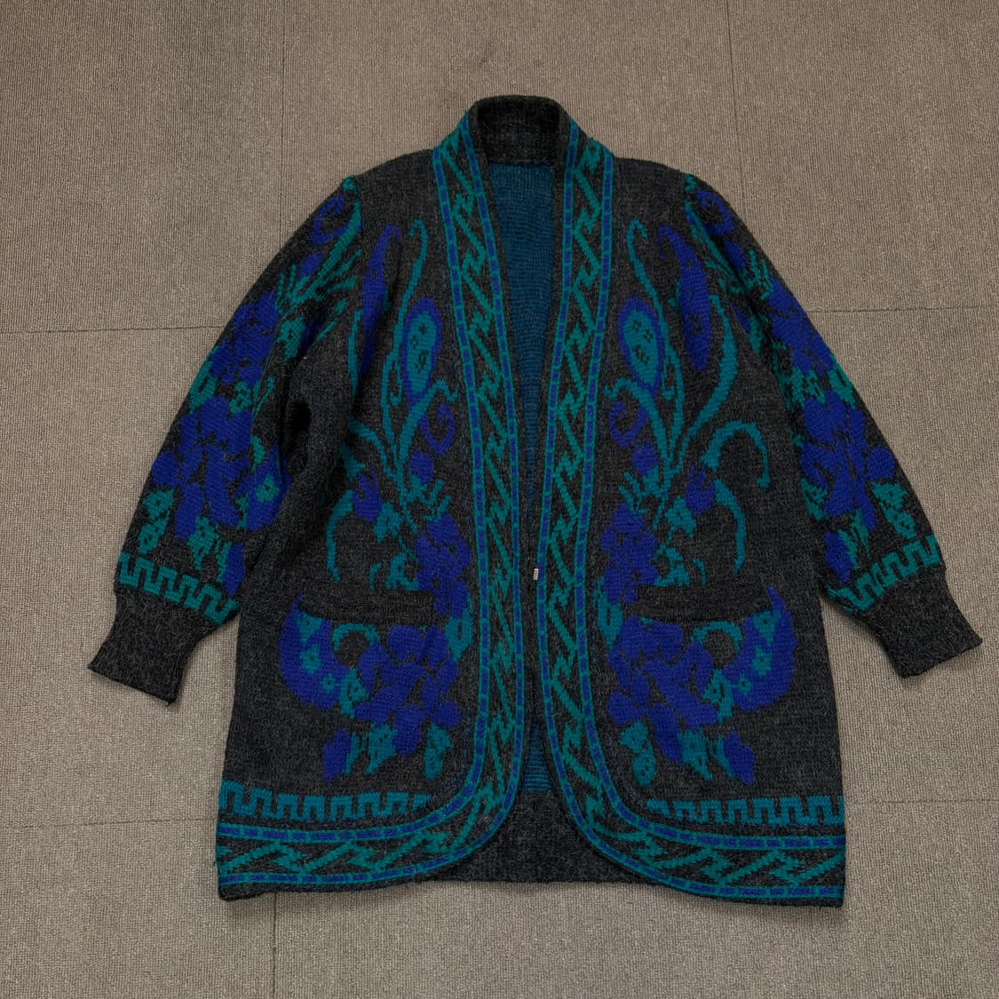 80s japan 빈티지 모헤어 에스닉 율 가디건  상품이미지1