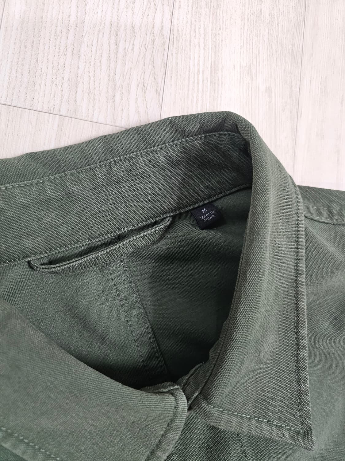[M] 유니클로 올리브 퍼티그 셔츠 워크 자켓 (셔켓) 상품이미지4