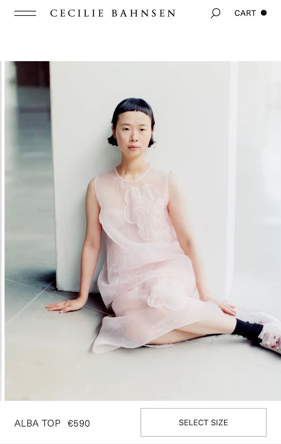 [8,10]세실리에 반센 25fw ALBA 슬리브리스 탑/핑크 상품이미지2