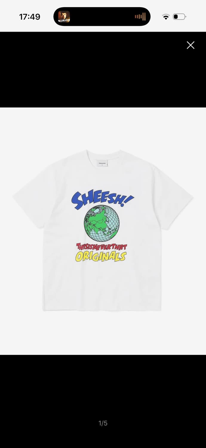 디스이즈네버댓 Sheesh! Tee White 반팔 L 상품이미지3