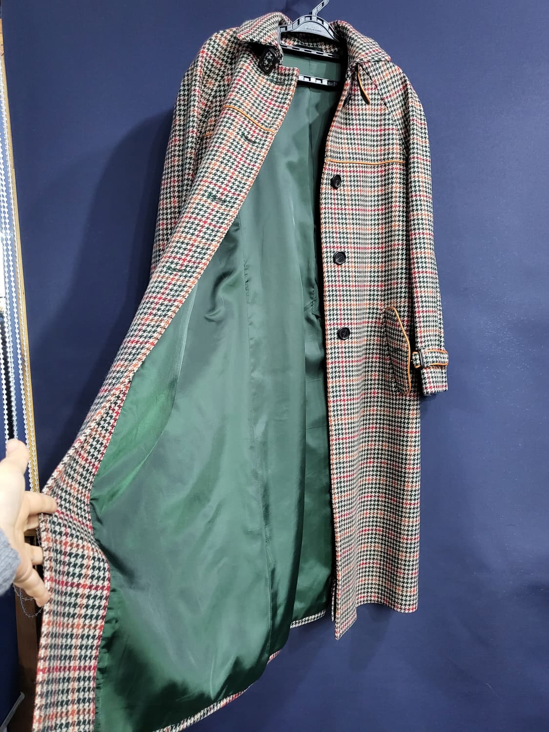 캐시미어 체크 코트 상품이미지6