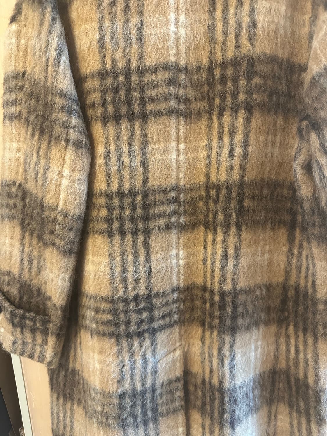 한섬 폼더스토어 모헤어 체크 코트 S 상품이미지3