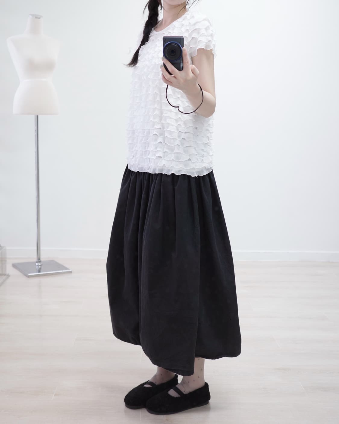 White frill T-shirt 상품이미지3