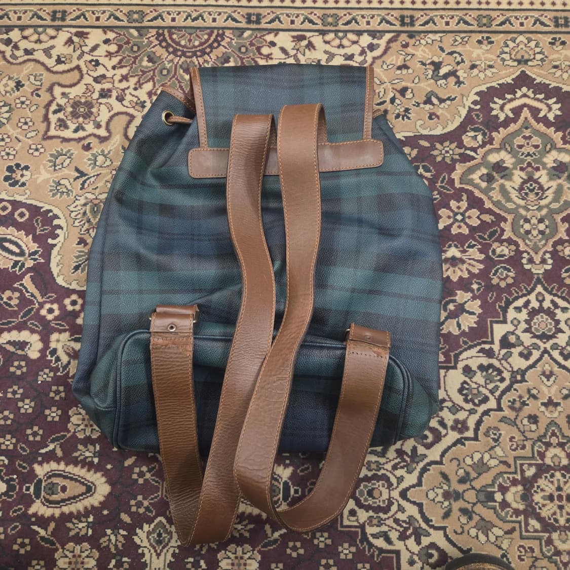 폴로 블랙와치 체크 백팩 럭색 상품이미지2