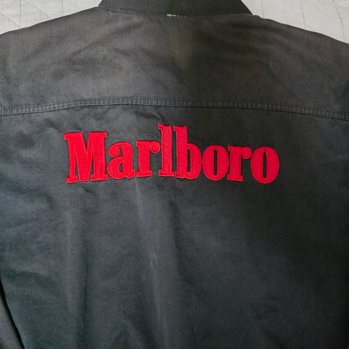 [XL] 90s 빈티지 말보로 리버시블 봄버 자켓 블랙/레드 트래쉬드 상품이미지2