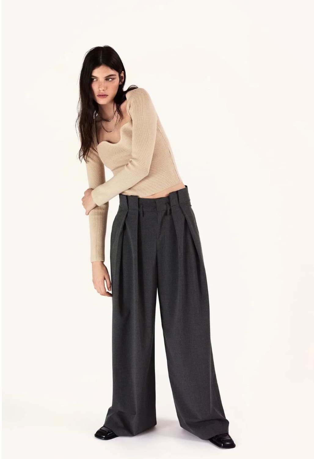 자라 하트넥 탑 S 상품이미지2