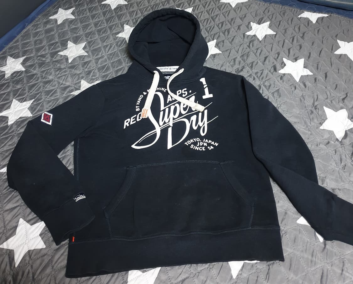 SUPERDRY 수퍼드라이 도쿄재팬 레터링 기모 후드티 블랙 (M) 상품이미지1