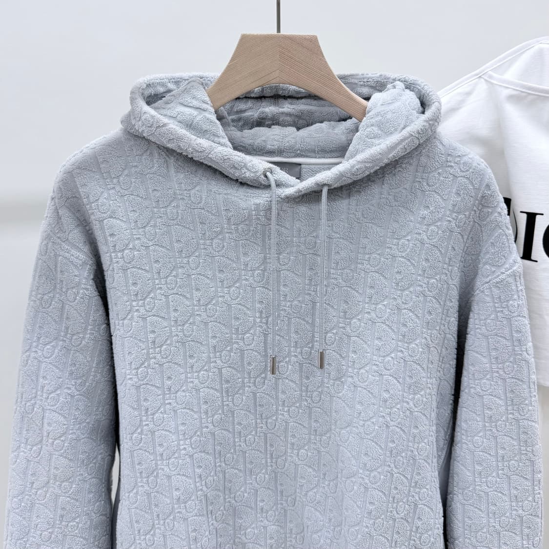 [S급/L] 디올 오블리크 코튼 테리 후드티 스카이블루 상품이미지2