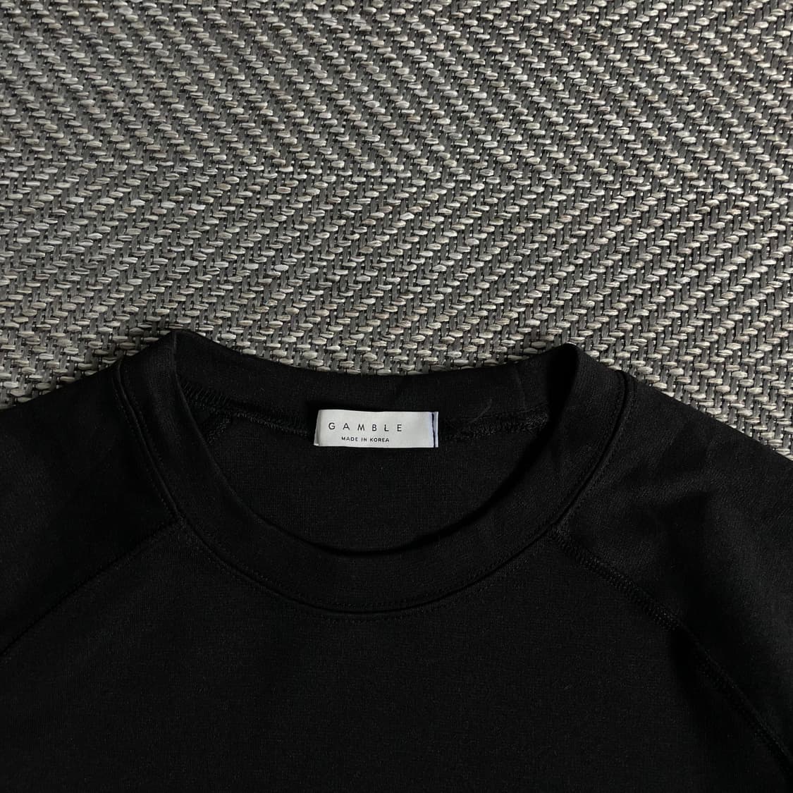 갬블 블랙 머슬핏 미니멀 티셔츠y 3170 상품이미지5