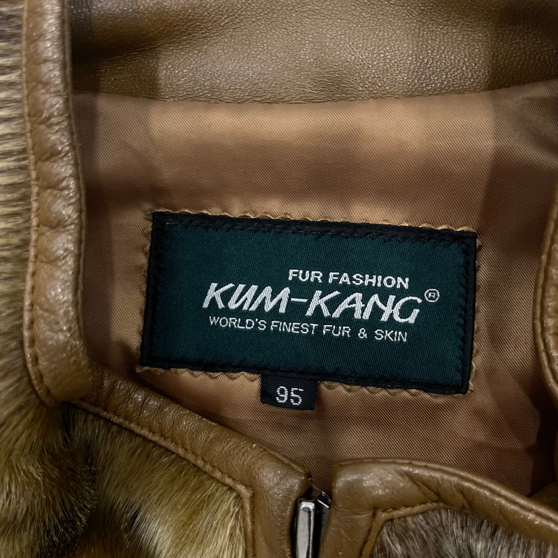 95 금강 양가죽 퍼 도킹 레더자켓 상품이미지6