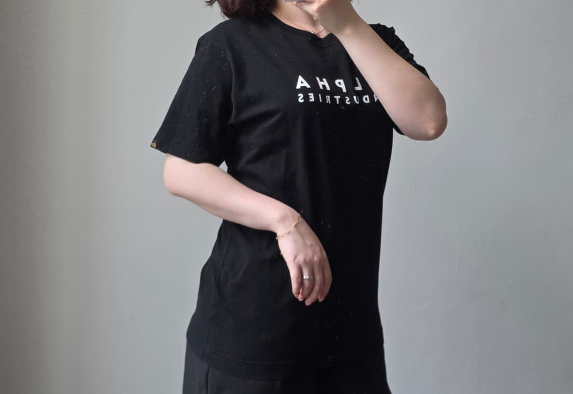 [프립]알파인더스트리 백프린팅 블랙반팔티 상품이미지2
