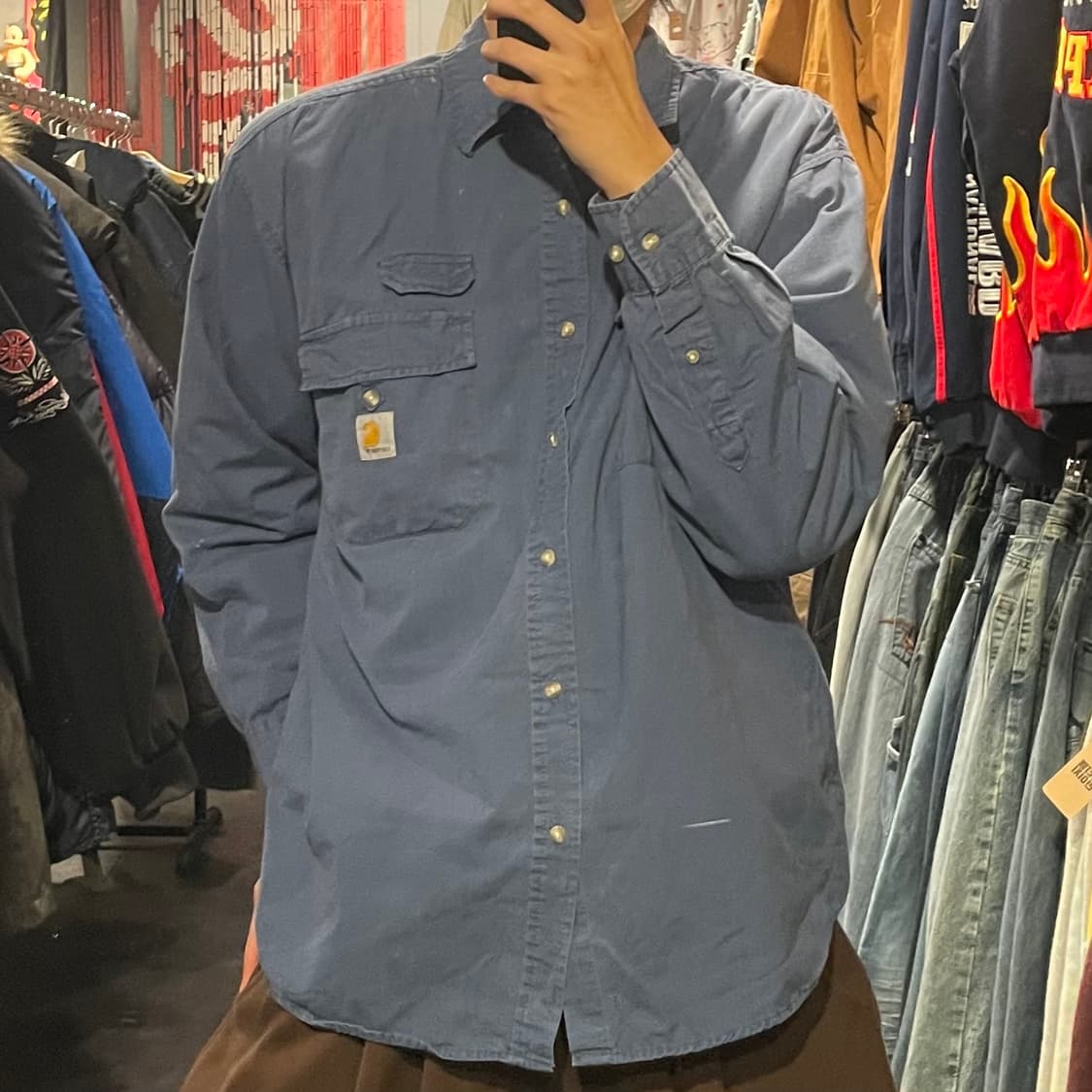 [IM] carhartt 칼하트 블루 긴팔셔츠 상품이미지3