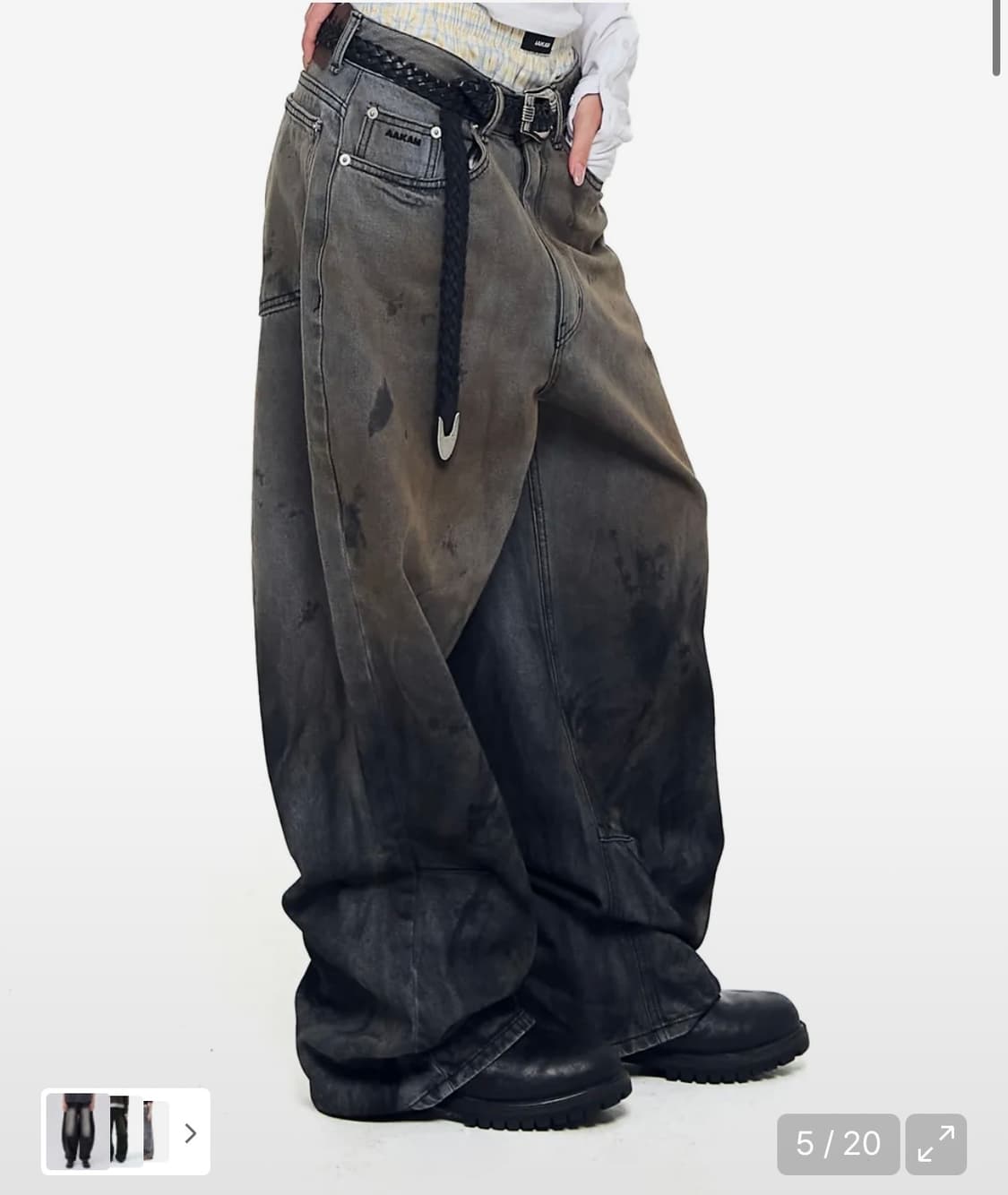 아캄 Dirty Gradation Denim Pants (Gray) 상품이미지1