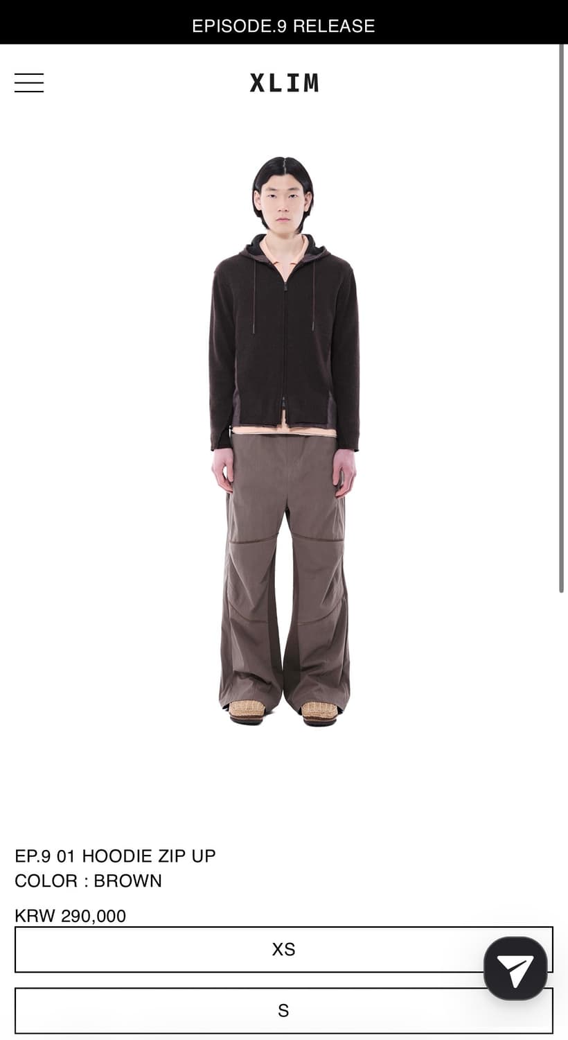 XLIM EP.9 HOODIE ZIP UP 후드집업 브라운 [L] 상품이미지1