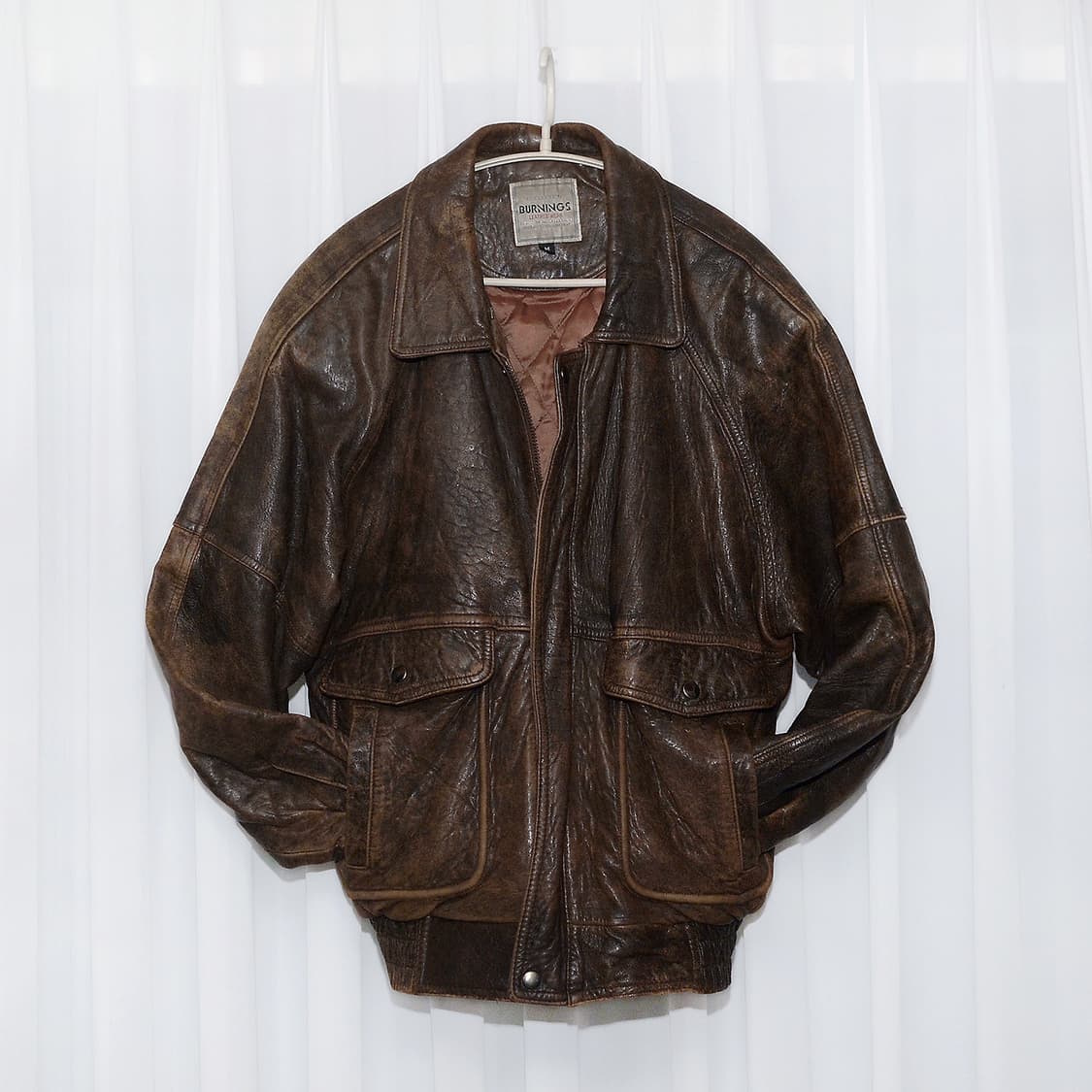 버닝 컬렉션 재팬 쉽스킨 러스틱 레더 A2 가죽 봄버 (100+) 상품이미지1