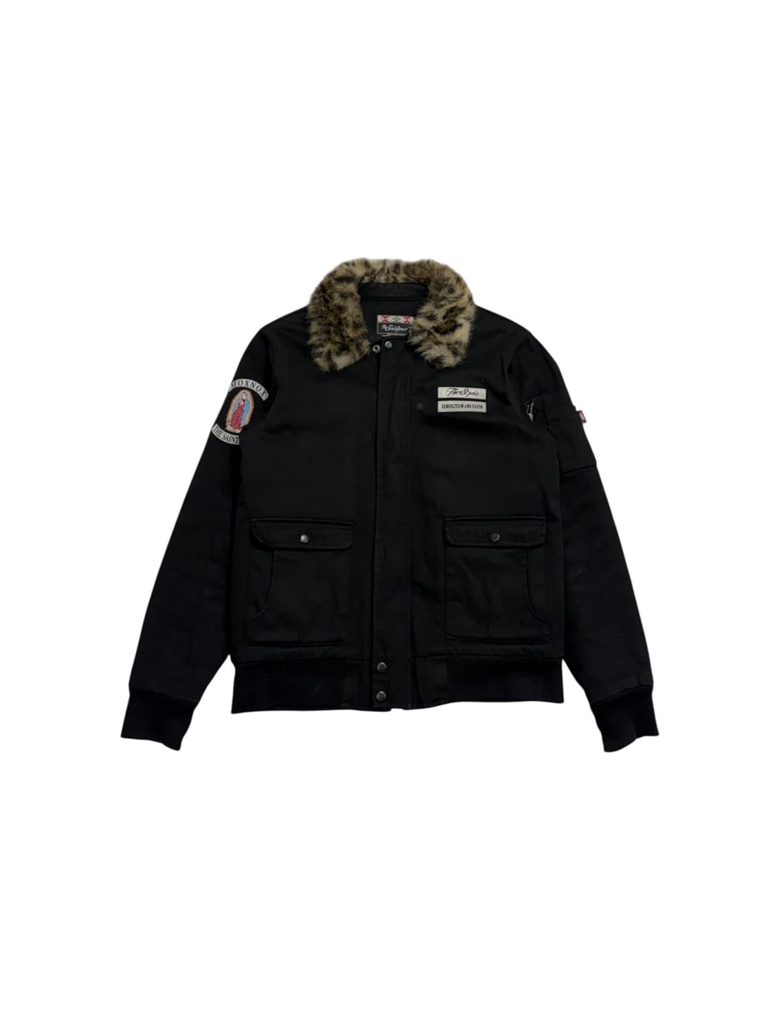 세인트페인 누빔 점퍼 블랙 상품이미지1