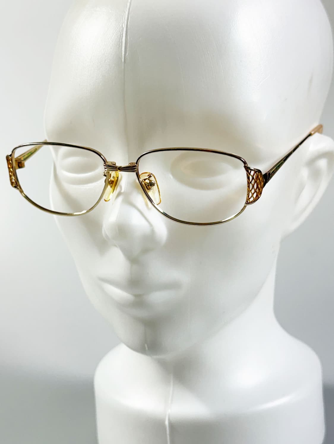 90s P.S.C.FASHION 골드 메탈 스퀘어 슬림 빈티지 안경 상품이미지8