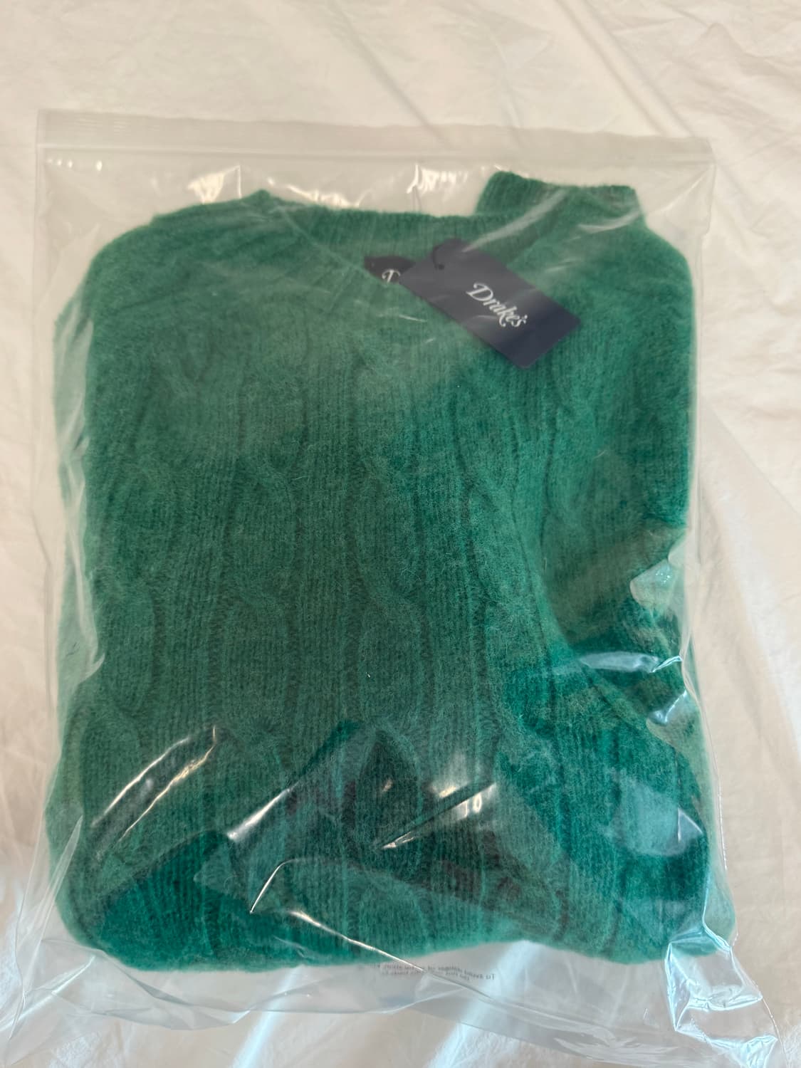 드레익스 브러쉬드 셔틀랜드 캐이블 니트 그린 XL(새상품) 상품이미지10