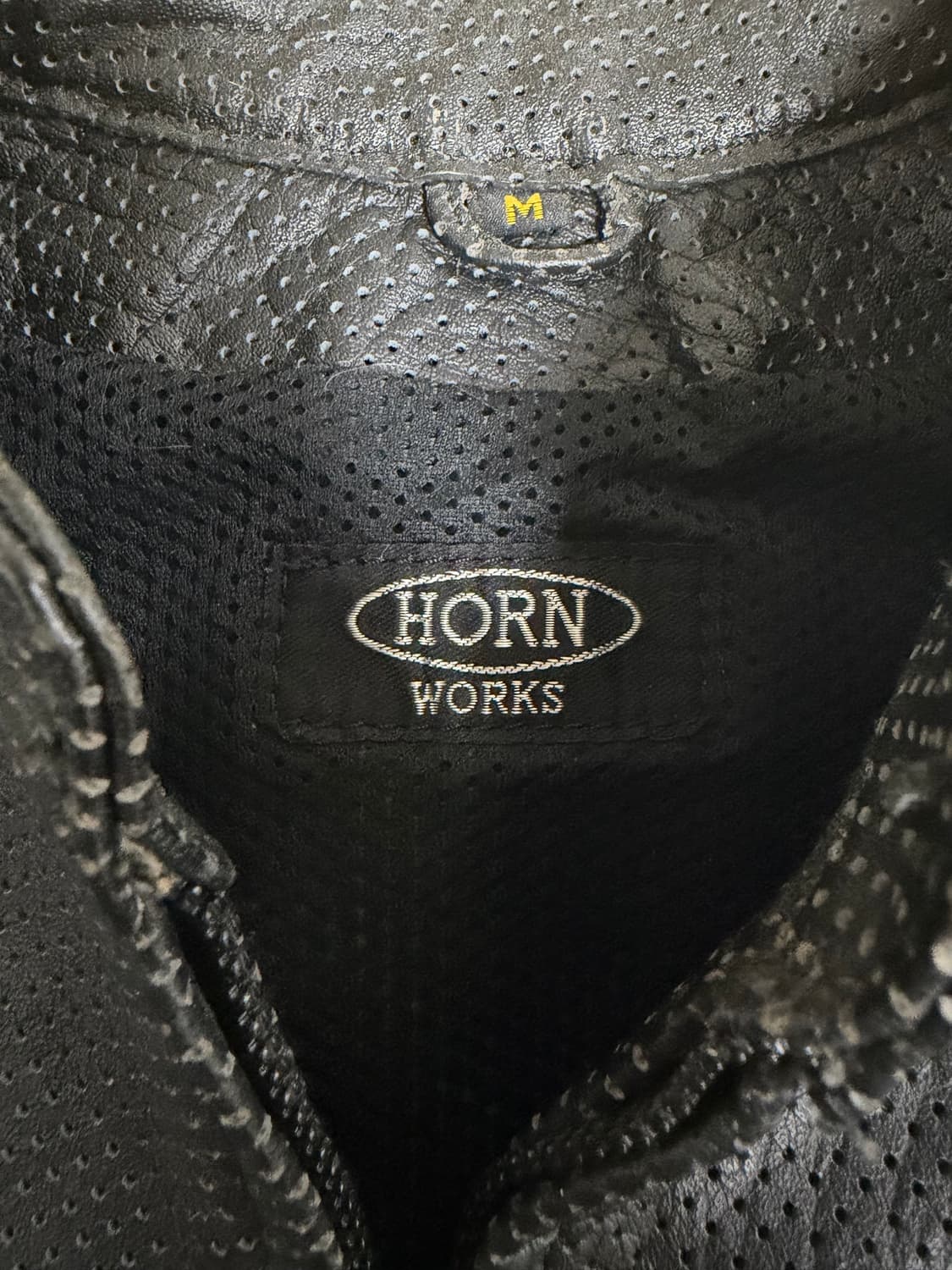 Horn Works 빈티지 블랙 레더 자켓 상품이미지2