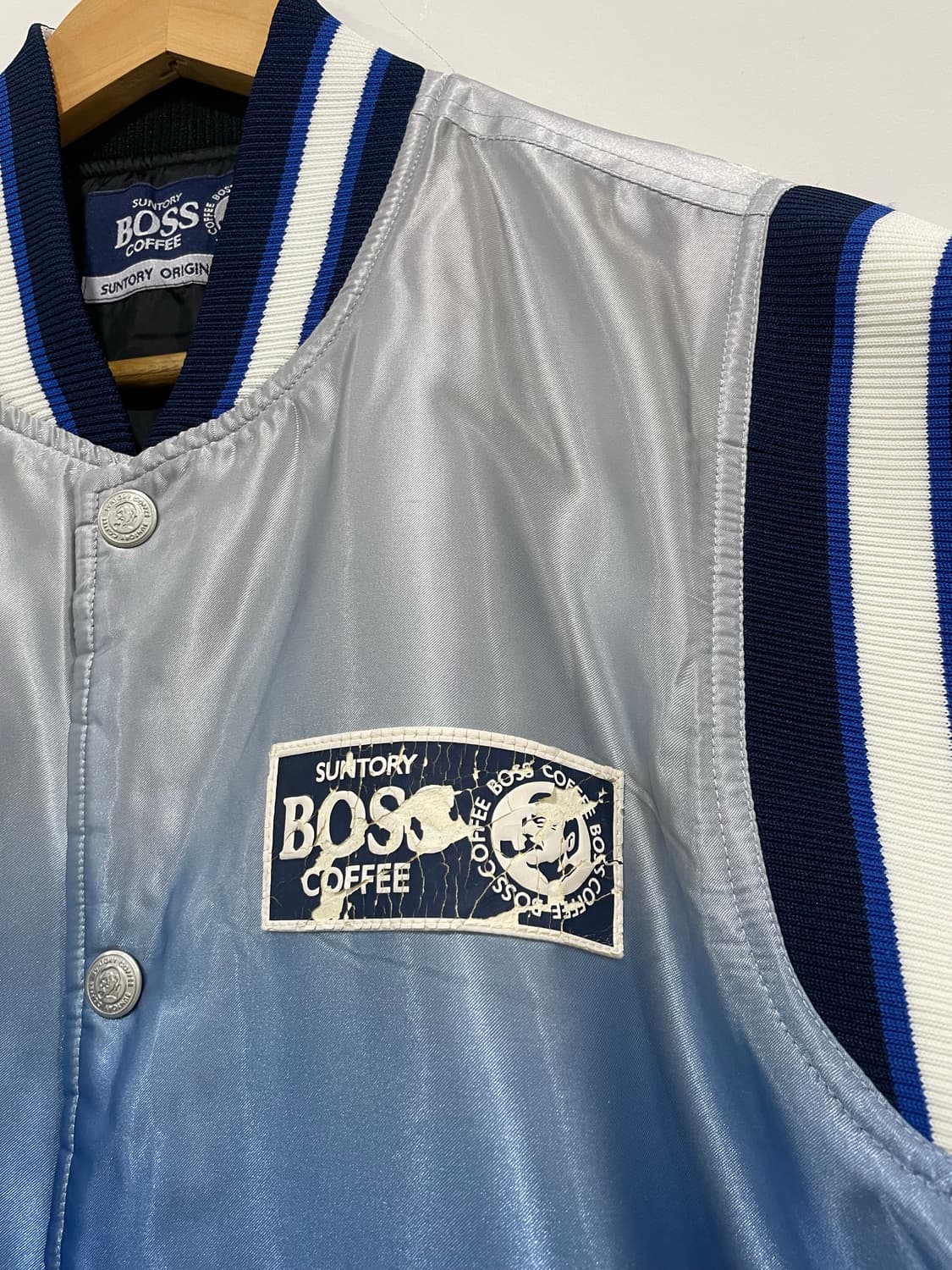 (빈티지)90‘s 산토리보스커피 리버시블 스타디움 자켓 상품이미지9