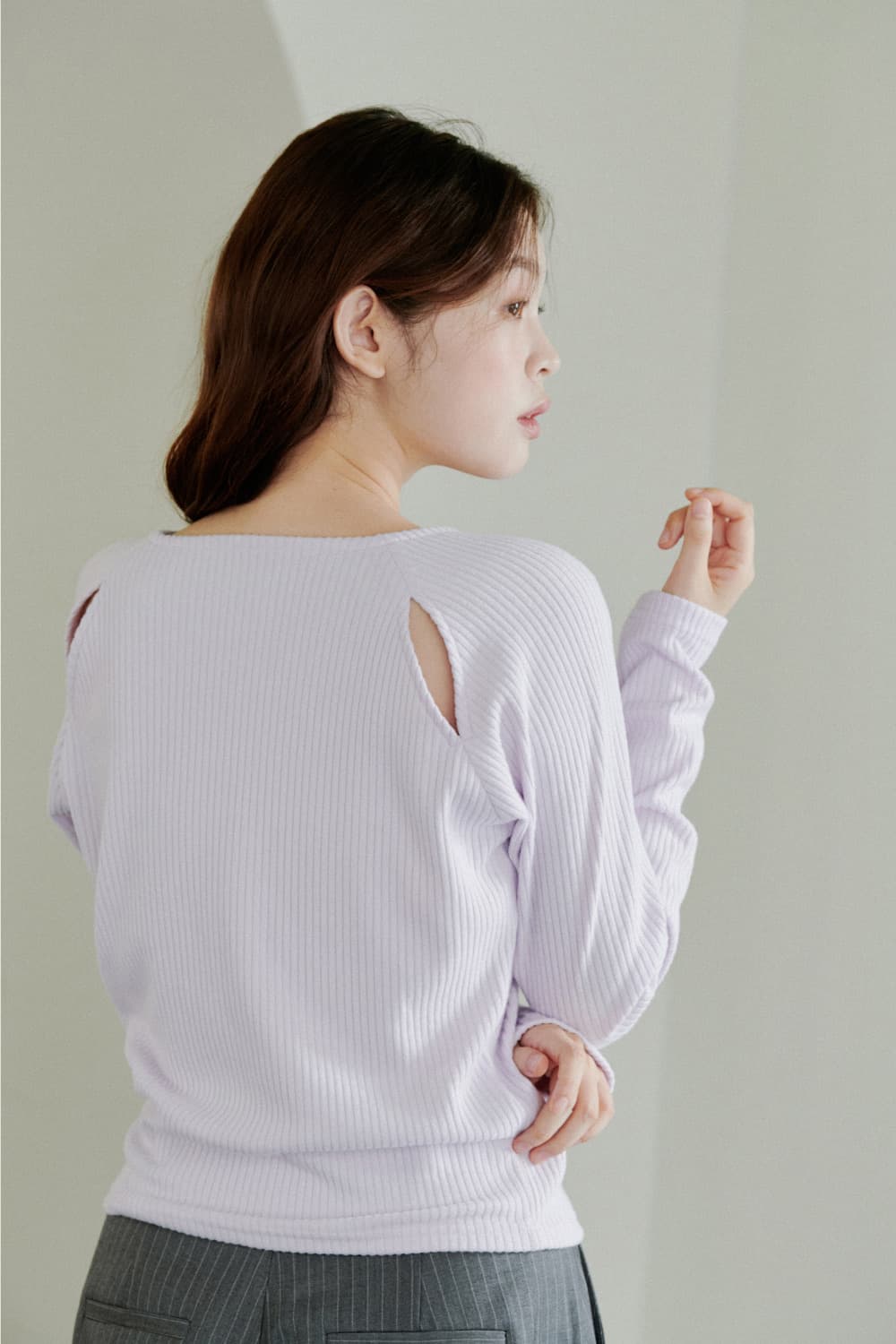 유제 백 슬릿 탑 라일락 S 상품이미지1