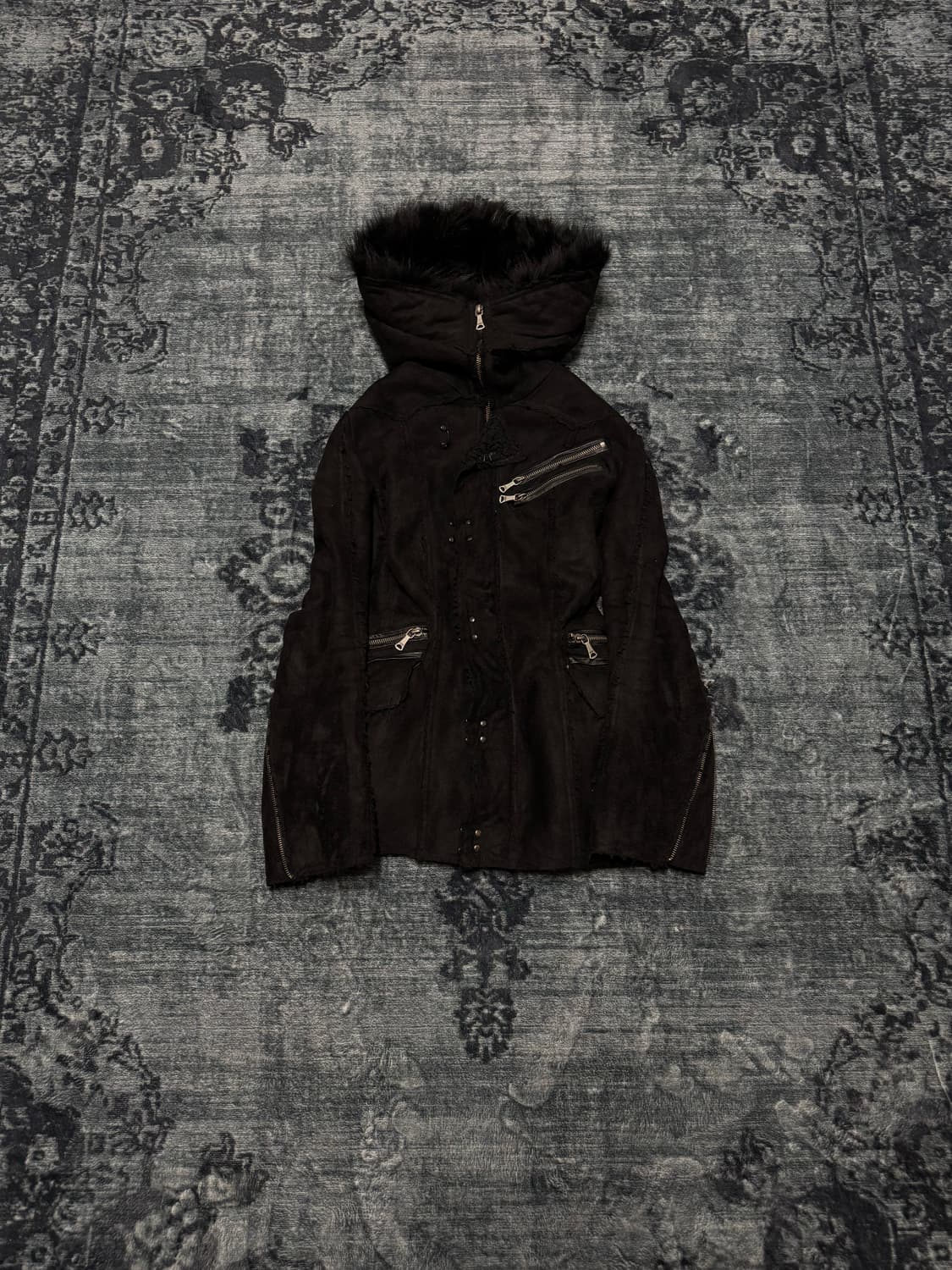 Civarize 00s vkei trimming fur hood jack 상품이미지2