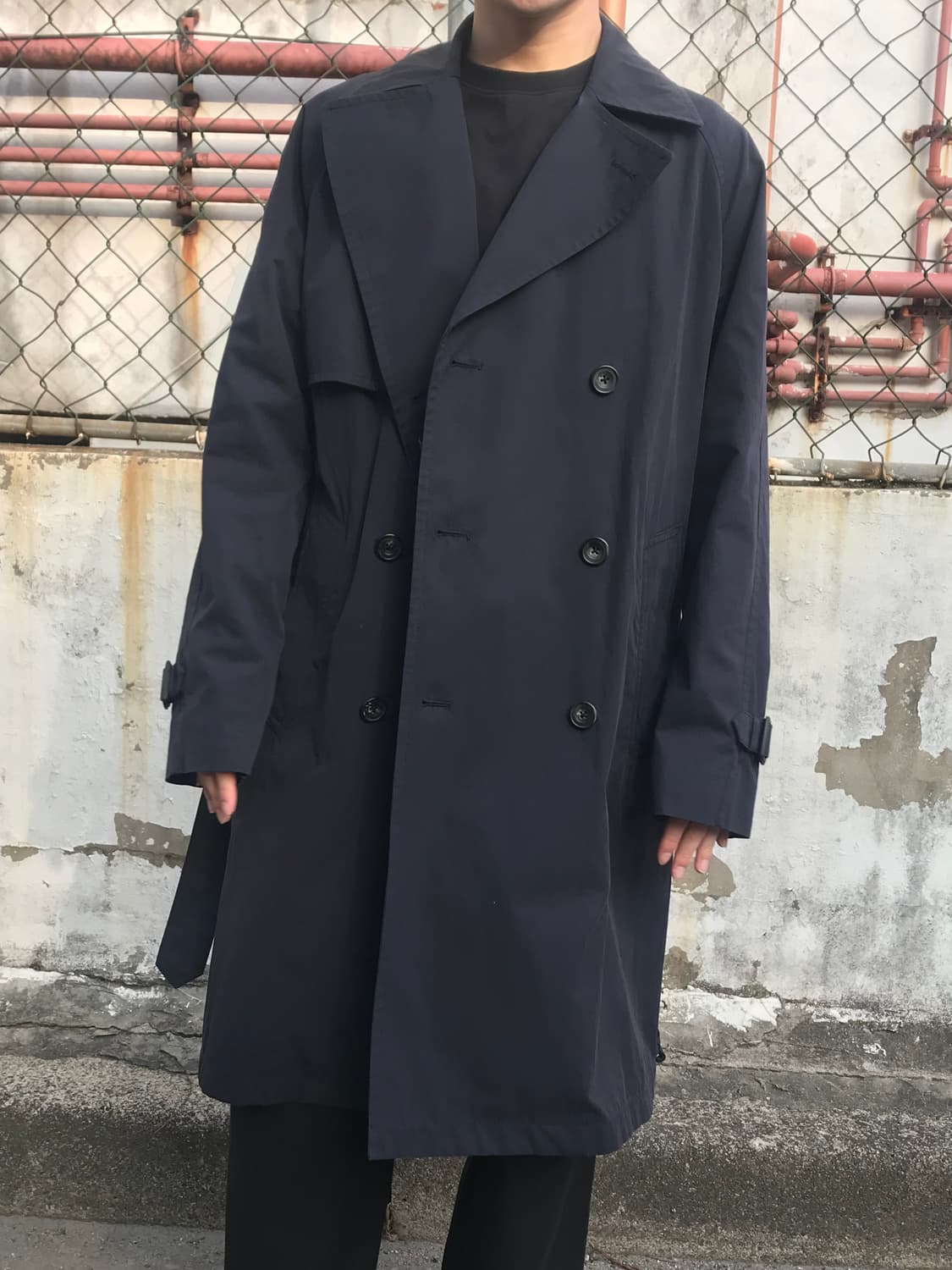 네이비 트렌치 코트 L 상품이미지2