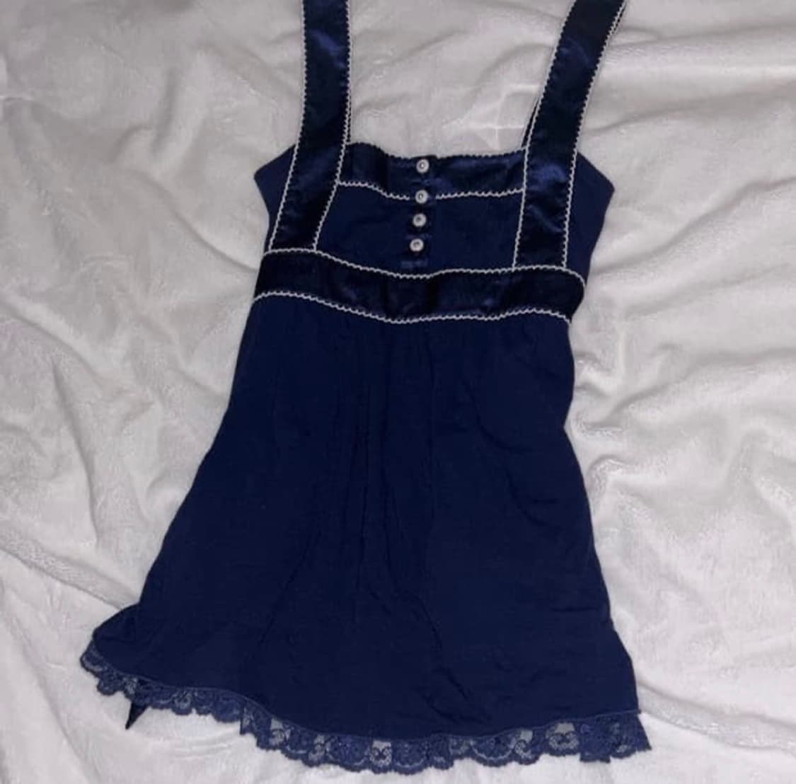 시부야 빈티지샵 구매) 네이비 슬리브리스 상품이미지1