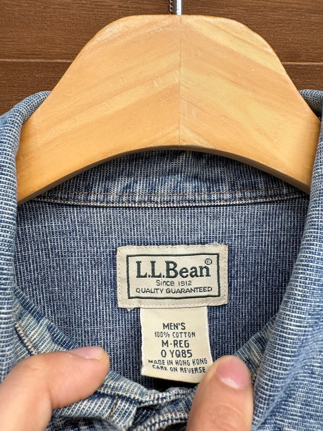 90s LLBEAN 엘엘빈 투포켓 워크 데님셔츠 상품이미지9