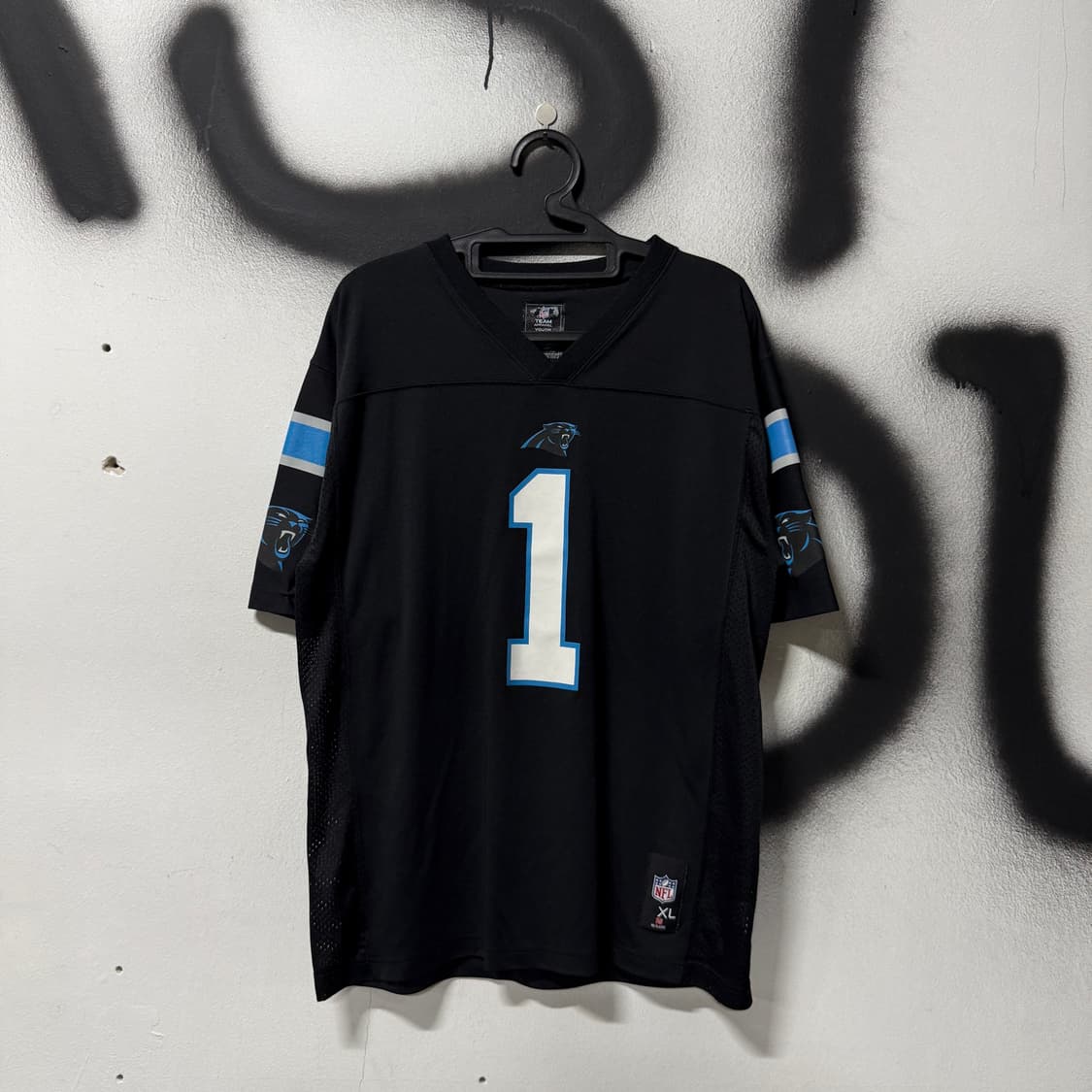 NFL 캐롤라이나 팬서스 캠 뉴튼 마킹 풋볼 져지 상품이미지1