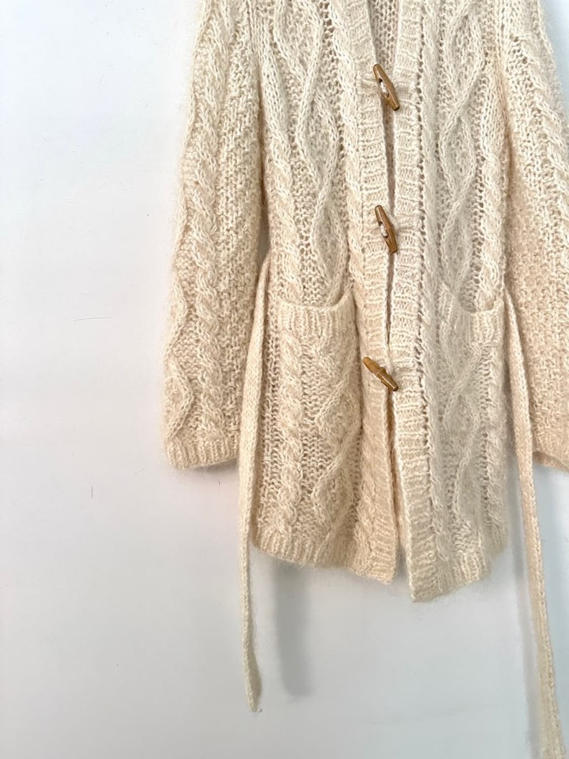 Toggle duffle hoody cardigan / ivory 상품이미지2