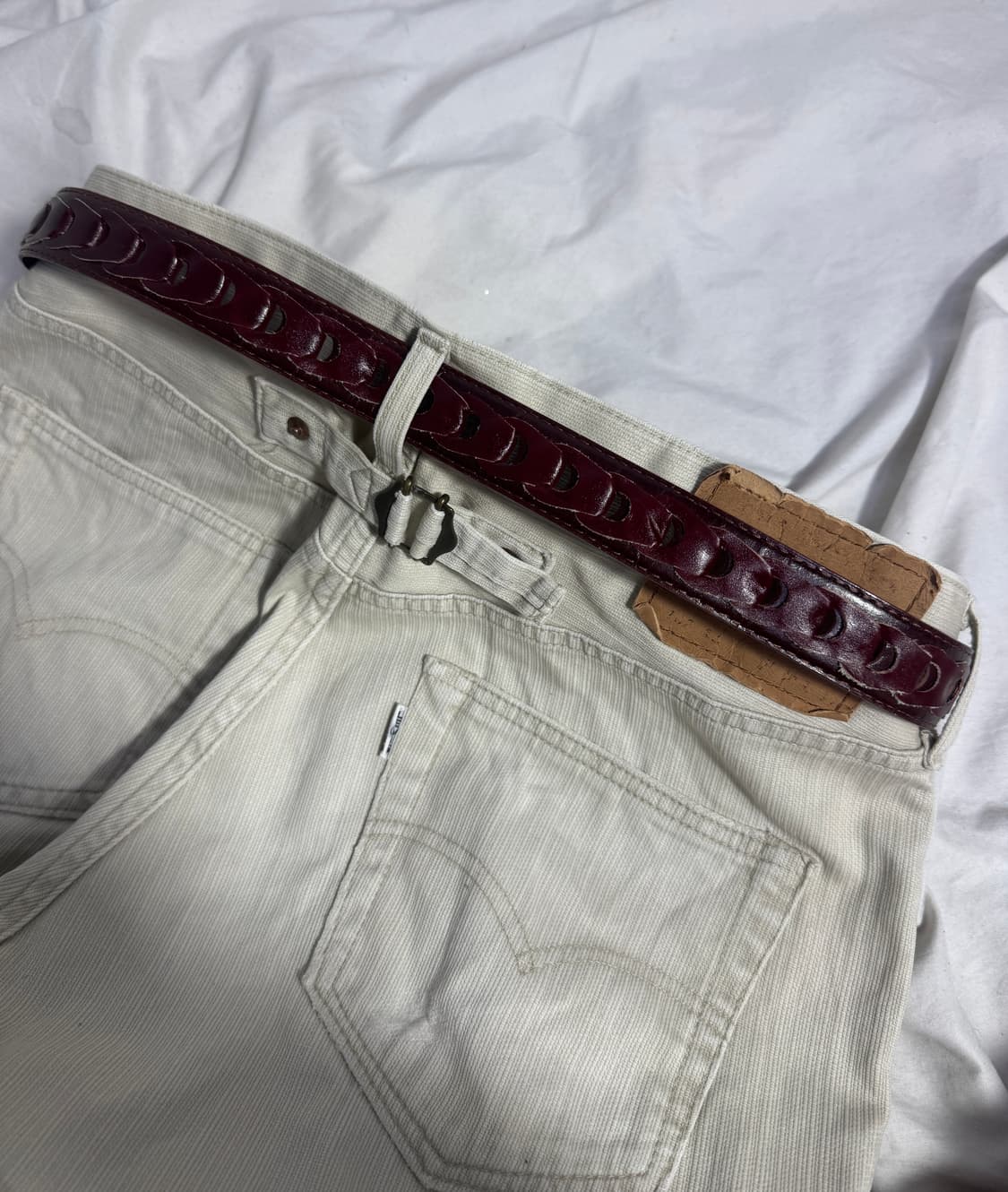 빈티지 위빙 레더 벨트 상품이미지2