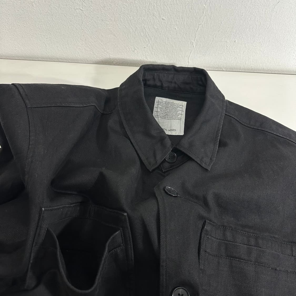 L 메종미네드 흑청 오버핏 크롭 데님자켓 상품이미지3