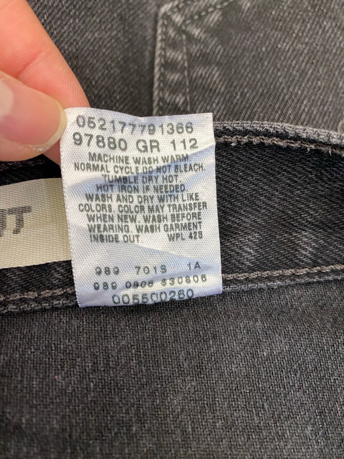 00s Levis 리바이스 550 흑청 데님팬츠 상품이미지10
